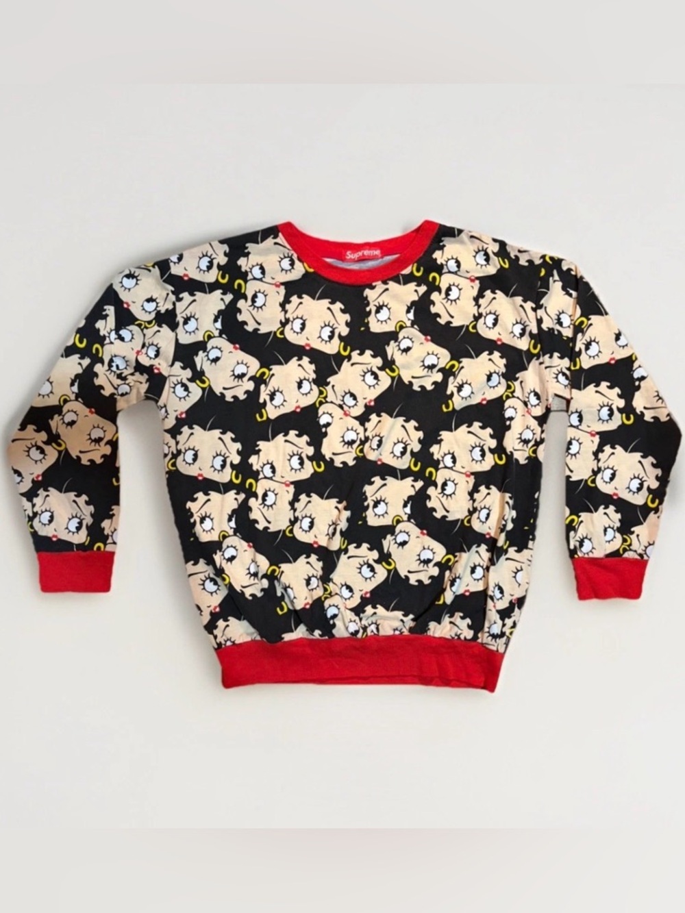 Handmade Betty Boop All-Over Print Long Sleeve Shirt - Approx Size L/XL